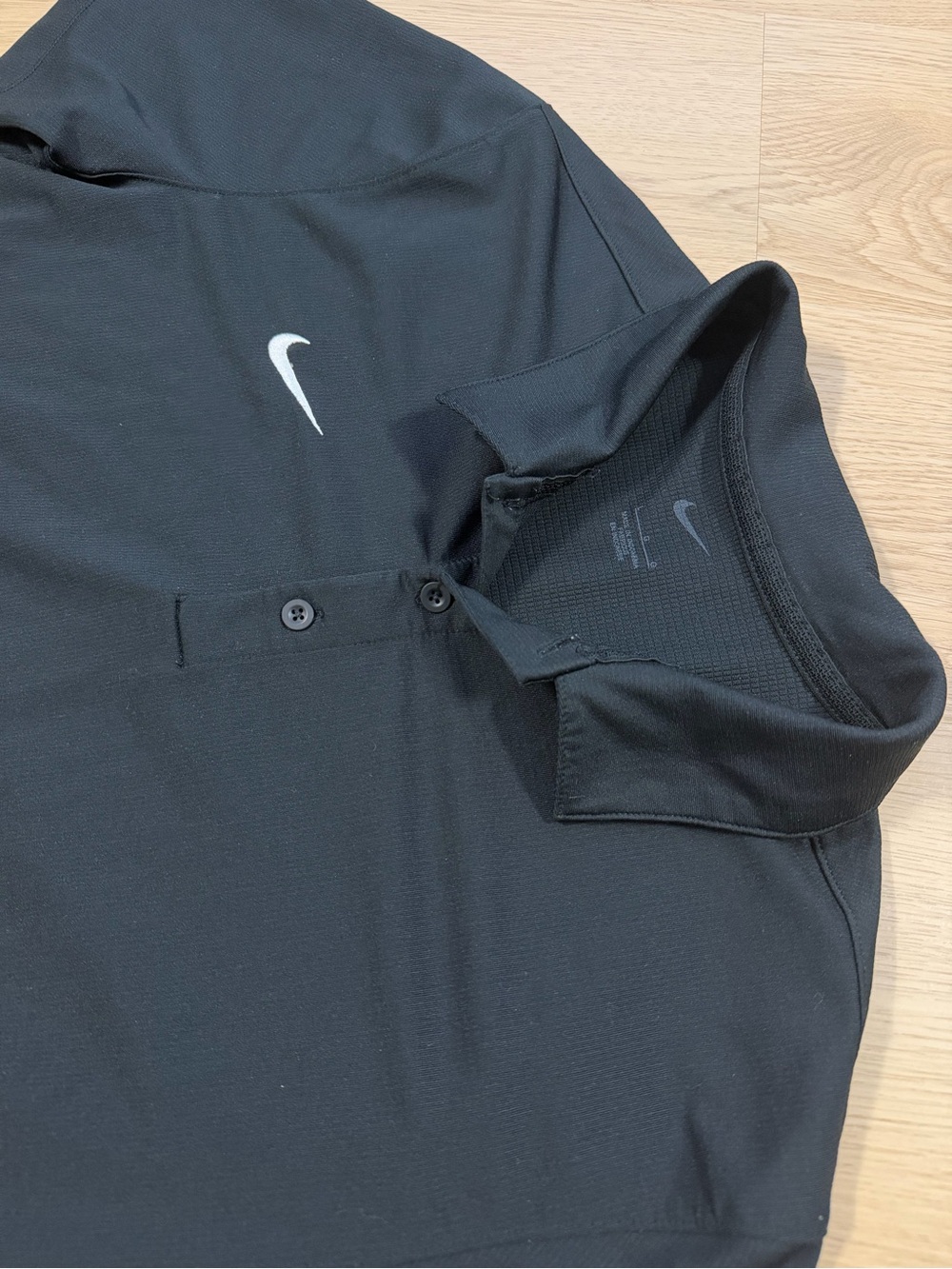 Nike Dri-FIT Mens Black Short Sleeve Golf Polo Shirt Size L CI4470-010 - Picture 2 of 9